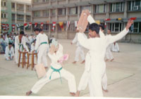 Cadets practicing Karate