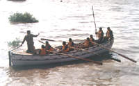 Cadets leaving the Chanakya jetty for boat pulling